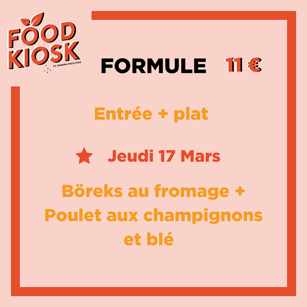 FOOD KIOSK - Formule Complète